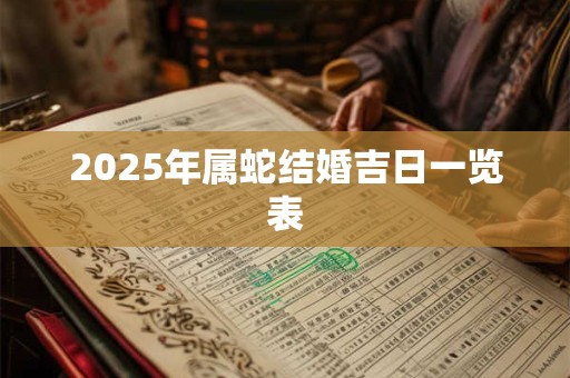 2025年属蛇结婚吉日一览表 2025年属蛇结婚吉日一览表