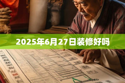 2025年6月27日装修好吗 2025年6月27日装修好吗