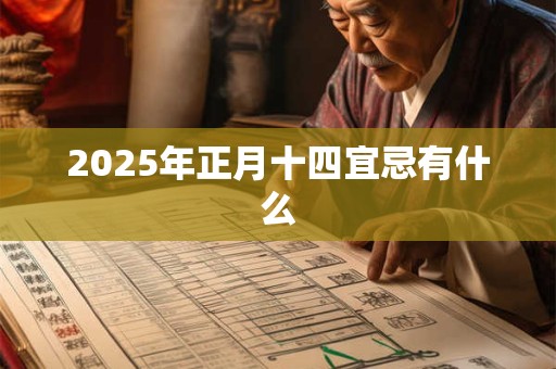 2025年正月十四宜忌有什么 2025年正月十四宜忌有什么
