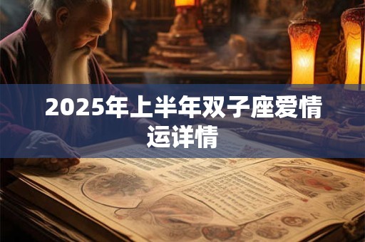 2025年上半年双子座爱情运详情