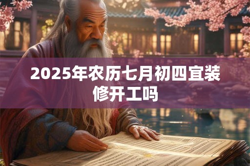 2026年农历七月初四宜装修开工吗