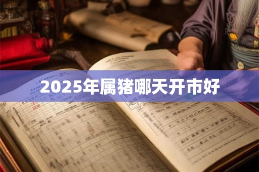 2026年属猪哪天开市好