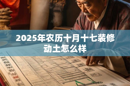 2025年农历十月十七装修动土怎么样 2025年农历十月十七装修动土怎么样