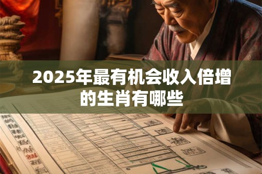 2025年最有机会收入倍增的生肖有哪些