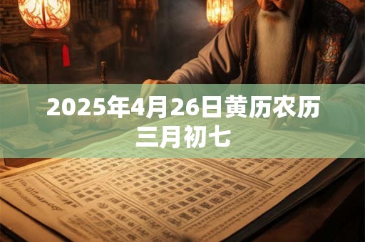2025年4月26日黄历农历三月初七