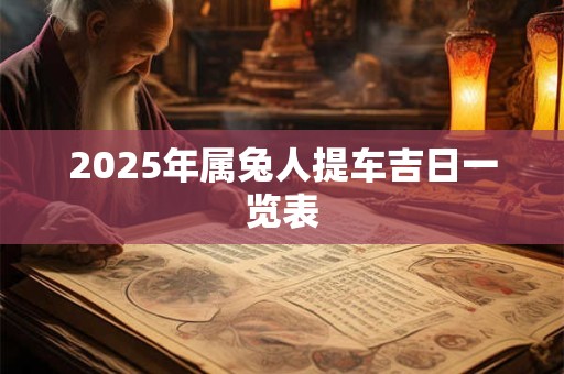 2025年属兔人提车吉日一览表 2025年属兔人提车吉日一览表