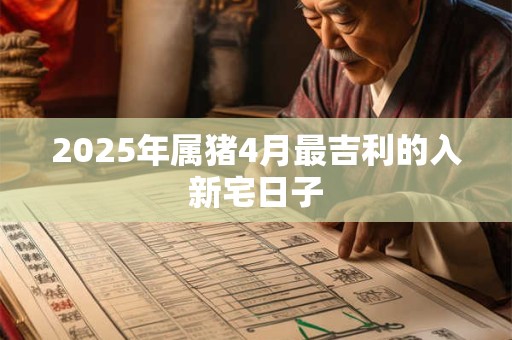 2025年属猪4月最吉利的入新宅日子 2025年属猪4月最吉利的入新宅日子