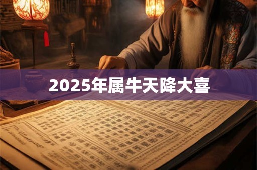2025年属牛天降大喜 2025年属牛天降大喜