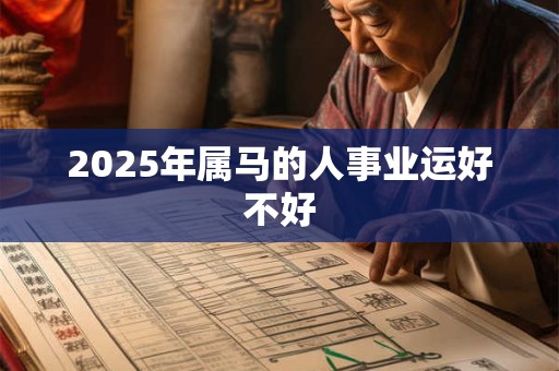 2025年属马的人事业运好不好 2025年属马的人事业运好不好
