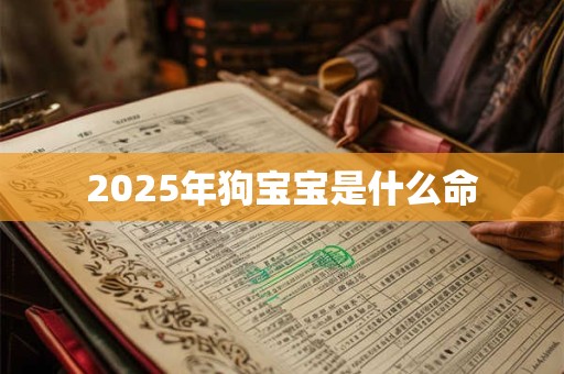 2025年狗宝宝是什么命