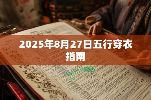 2025年8月27日五行穿衣指南 2025年8月27日五行穿衣指南