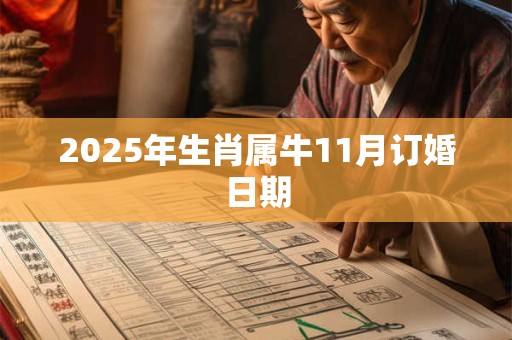 2025年生肖属牛11月订婚日期 2025年生肖属牛11月订婚日期