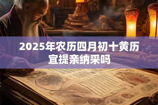 2025年农历四月初十黄历宜提亲纳采吗