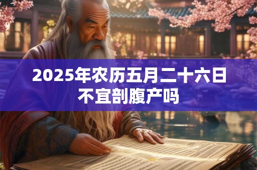 2025年农历五月二十六日不宜剖腹产吗 2025年农历五月二十六日不宜剖腹产吗