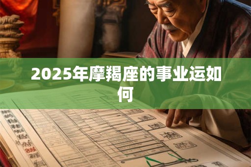 2025年摩羯座的事业运如何