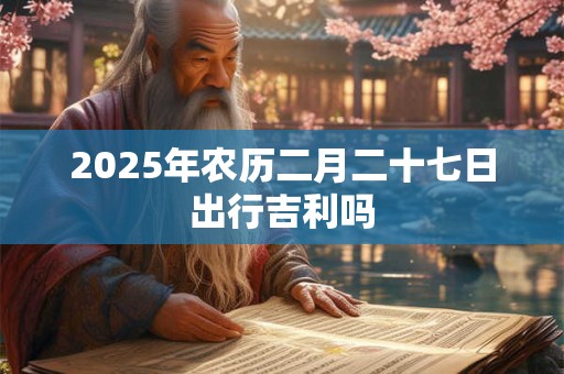 2025年农历二月二十七日出行吉利吗 2025年农历二月二十七日出行吉利吗