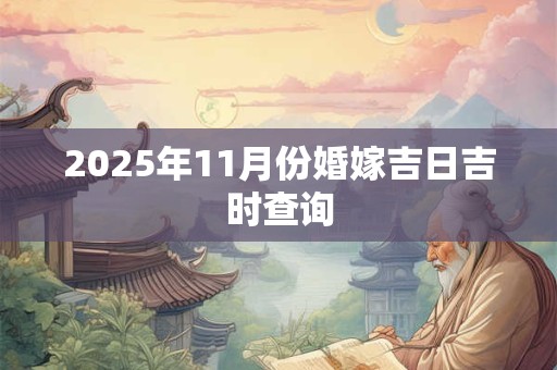 2025年11月份婚嫁吉日吉时查询 2025年11月份婚嫁吉日吉时查询