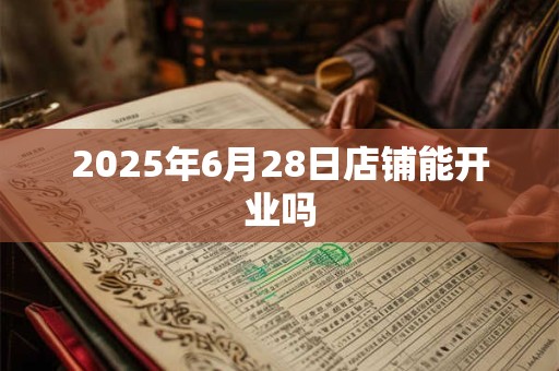 2026年6月28日店铺能开业吗 2026年6月28日店铺能开业吗