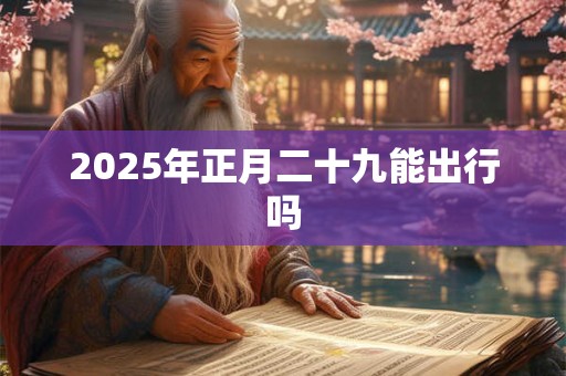 2025年正月二十九能出行吗 2025年正月二十九能出行吗