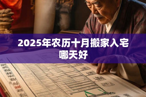 2026年农历十月搬家入宅哪天好