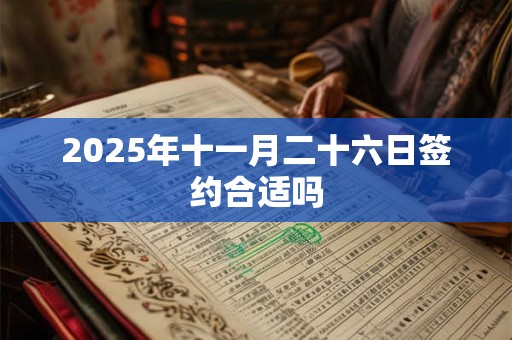 2025年十一月二十六日签约合适吗 2025年十一月二十六日签约合适吗