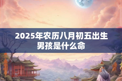 2025年农历八月初五出生男孩是什么命