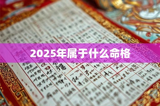 2025年属于什么命格 2025年属于什么命格