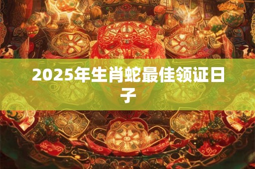 2025年生肖蛇最佳领证日子