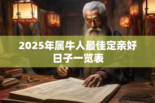 2025年属牛人最佳定亲好日子一览表 2025年属牛人最佳定亲好日子一览表