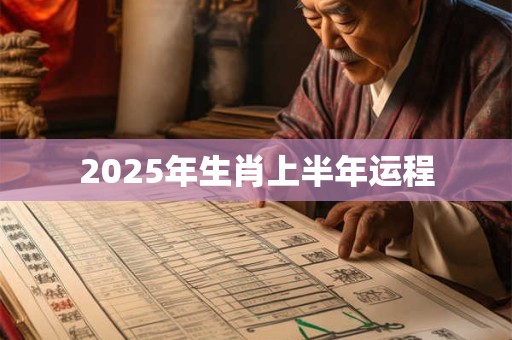 2025年生肖上半年运程 2025年生肖上半年运程