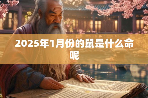 2025年1月份的鼠是什么命呢 2025年1月份的鼠是什么命呢