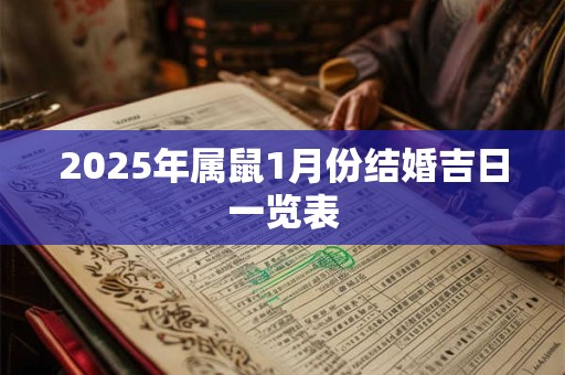 2025年属鼠1月份结婚吉日一览表 2025年属鼠1月份结婚吉日一览表