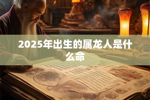 2025年出生的属龙人是什么命 2025年出生的属龙人是什么命