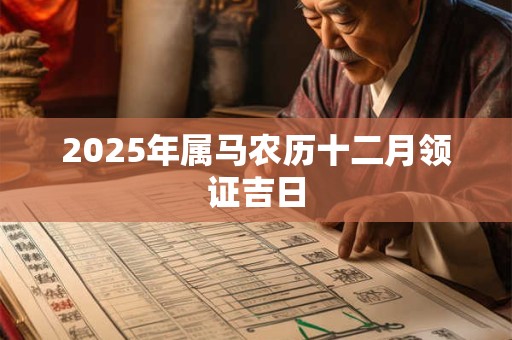 2025年属马农历十二月领证吉日 2025年属马农历十二月领证吉日