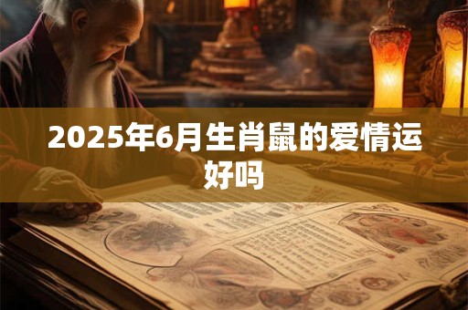 2025年6月生肖鼠的爱情运好吗