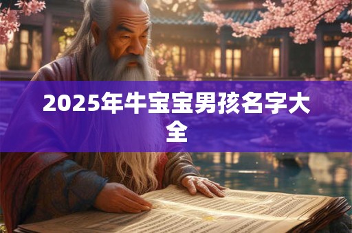 2025年牛宝宝男孩名字大全