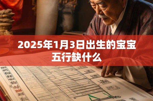 2025年1月3日出生的宝宝五行缺什么 2025年1月3日出生的宝宝五行缺什么