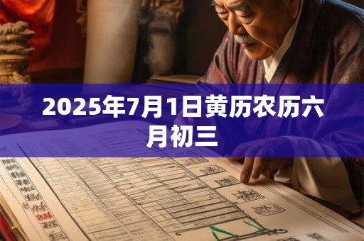 2025年7月1日黄历农历六月初三 2025年7月1日黄历农历六月初三