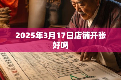 2025年3月17日店铺开张好吗