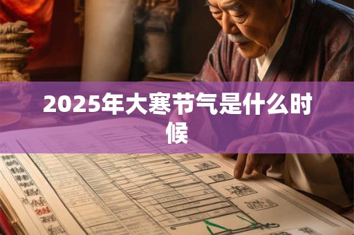 2025年大寒节气是什么时候 2025年大寒节气是什么时候