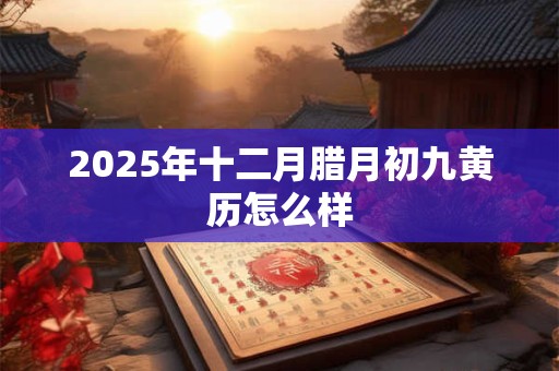 2025年十二月腊月初九黄历怎么样 2025年十二月腊月初九黄历怎么样