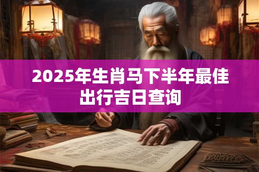 2025年生肖马下半年最佳出行吉日查询