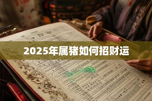 2025年属猪如何招财运 2025年属猪如何招财运