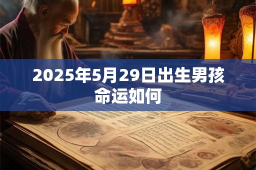 2025年5月29日出生男孩命运如何 2025年5月29日出生男孩命运如何