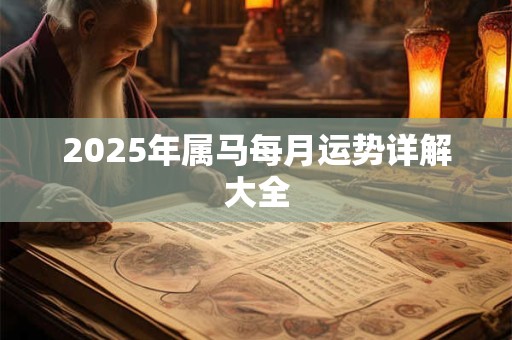 2025年属马每月运势详解大全 2025年属马每月运势详解大全
