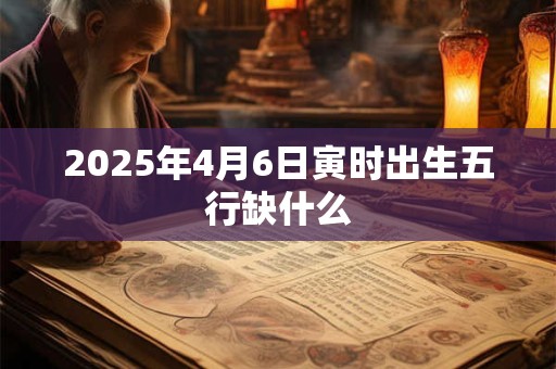 2025年4月6日寅时出生五行缺什么 2025年4月6日寅时出生五行缺什么
