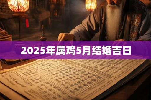 2025年属鸡5月结婚吉日