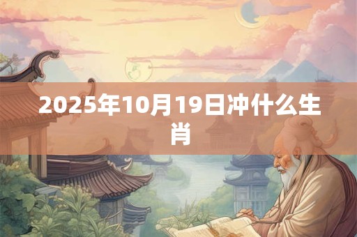 2025年10月19日冲什么生肖