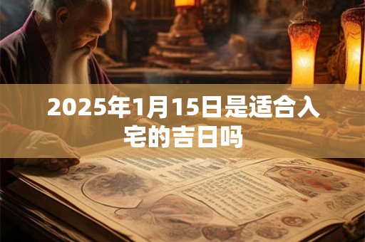 2025年1月15日是适合入宅的吉日吗