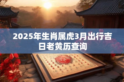 2025年生肖属虎3月出行吉日老黄历查询 2025年生肖属虎3月出行吉日老黄历查询
